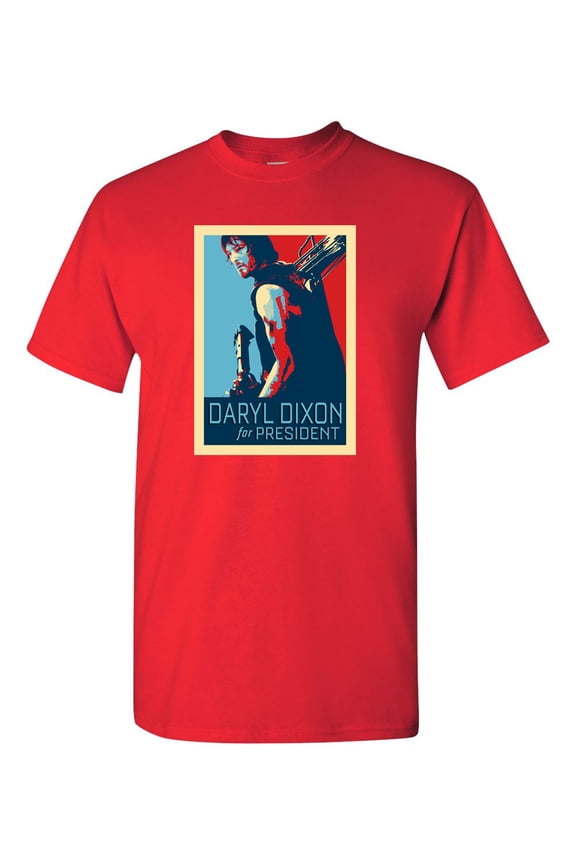 Dixon For President Zombie Funny Parody Adult DT T-Shirt Tee