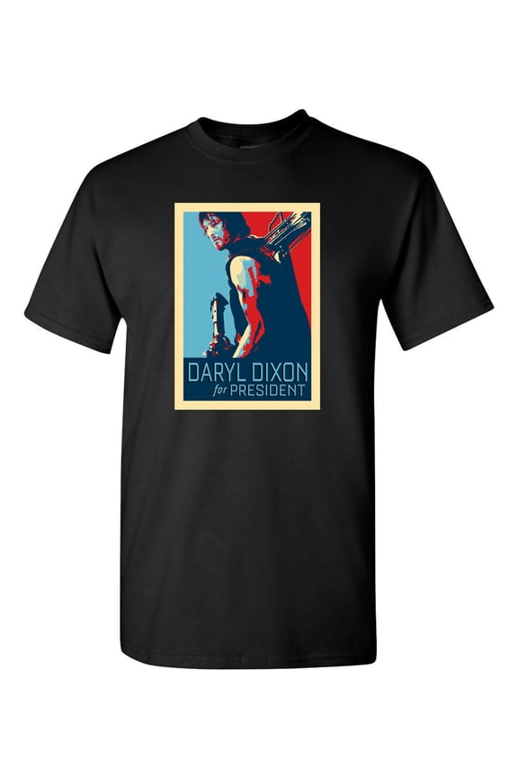 Dixon For President Zombie Funny Parody Adult DT T-Shirt Tee