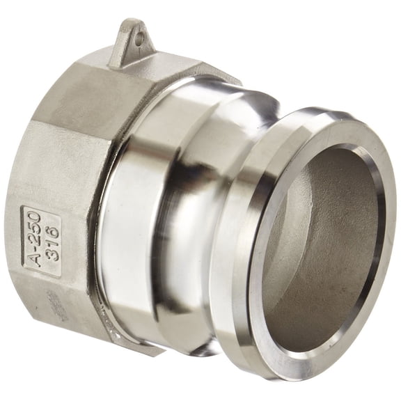 Dixon G250-A-SS Investment Cast Stainless Steel 316 Global Type A Cam and Groove Hose Fitting, 2-1/2" Plug x 2-1/2" NPT Female CA2