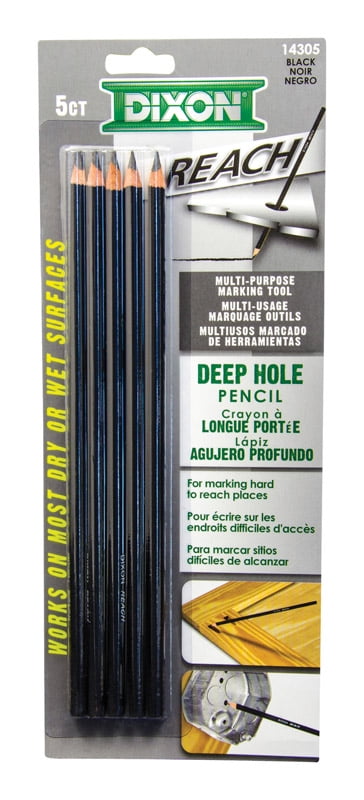 Dixon Industrial REACH Deep Hole Woodcase Pencil 5mm Lead 5 Pack 14305