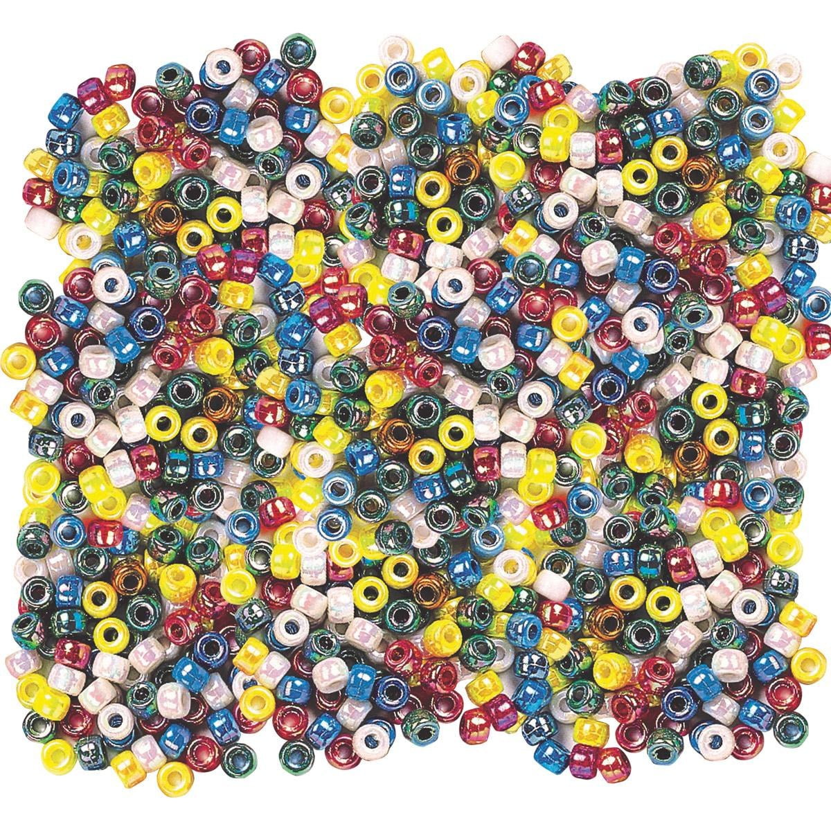 Dixon Metallic 6mm Pony Beads - 1,500 Pieces