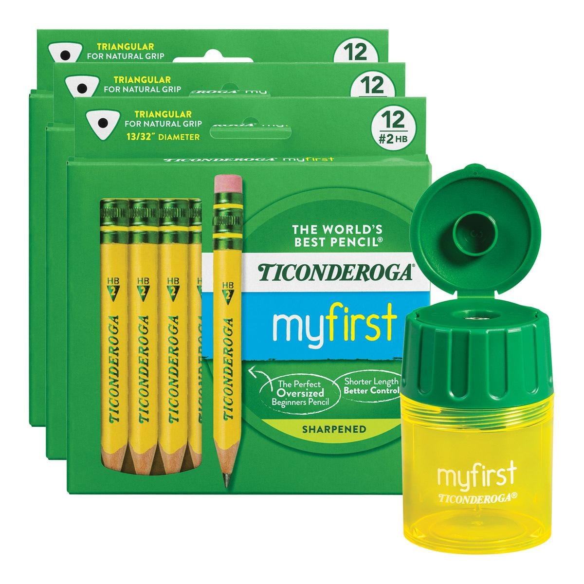 Dixon My 1st Ticonderoga Jr. Pencils & Sharpener - 36 Count