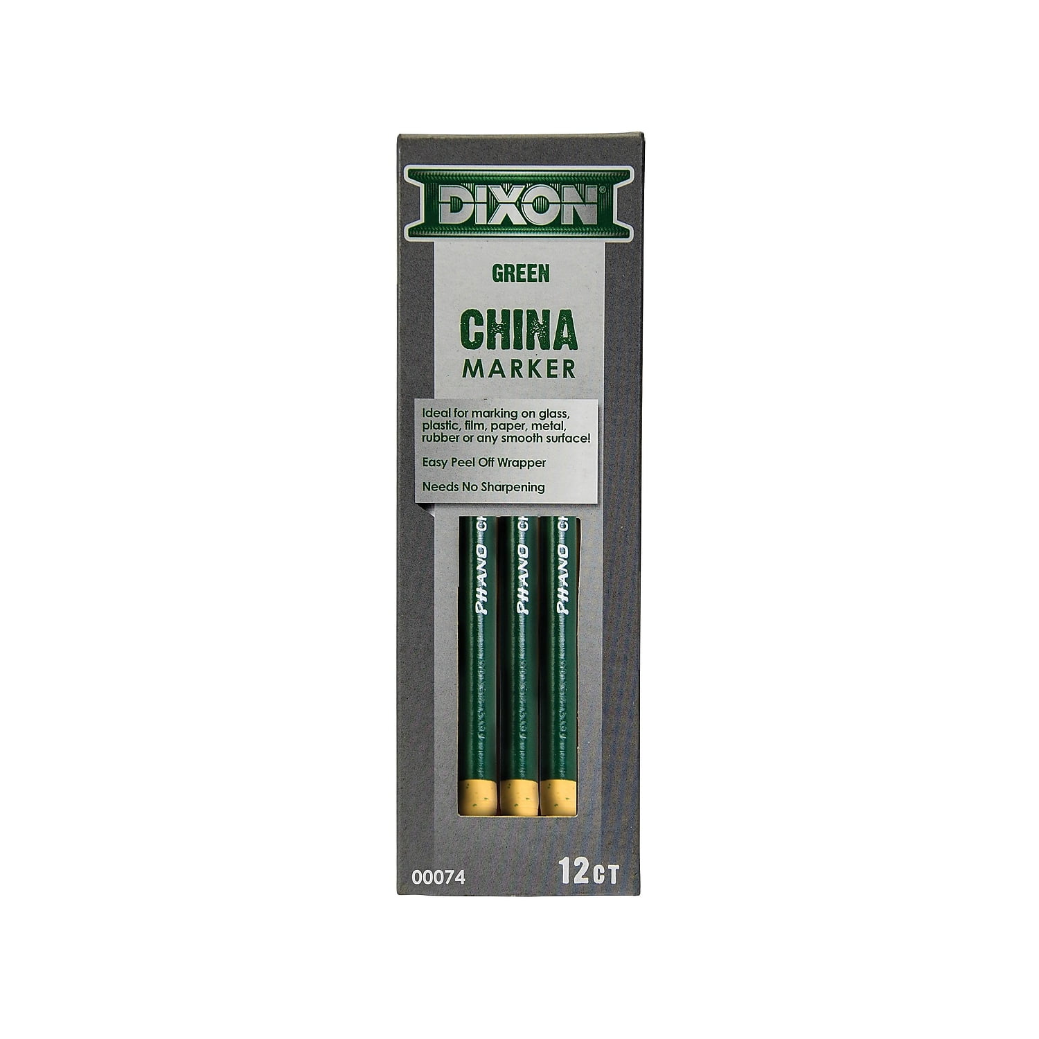 Dixon Phano Bold Tip China Markers Green Dozen (00074