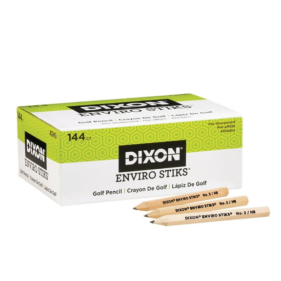 Dixon EnviroStiks Golf Pencils, 144 Count