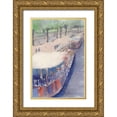 thumbnail image 1 of Dixon, Samuel 11x14 Gold Ornate Wood Framed with Double Matting Museum Art Print Titled - Along the Seine III, 1 of 4