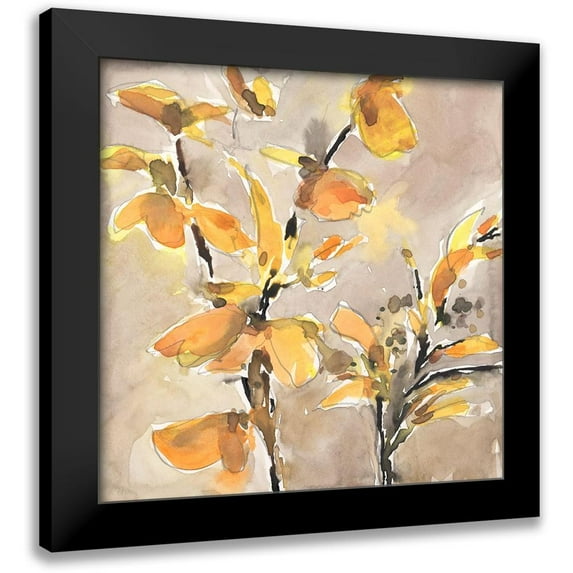Dixon, Samuel 12x12 Black Modern Framed Museum Art Print Titled - Ginkgo Leaf Moment I