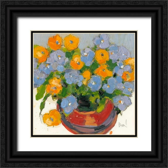 Dixon, Samuel 12x12 Black Ornate Wood Framed with Double Matting Museum Art Print Titled - Potted Plant I