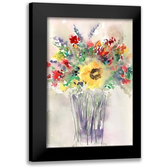 Dixon, Samuel 13x18 Black Modern Framed Museum Art Print Titled - Fancy that Bouquet II