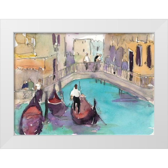 Dixon, Samuel 14x11 White Modern Wood Framed Museum Art Print Titled - Venice Plein Air V