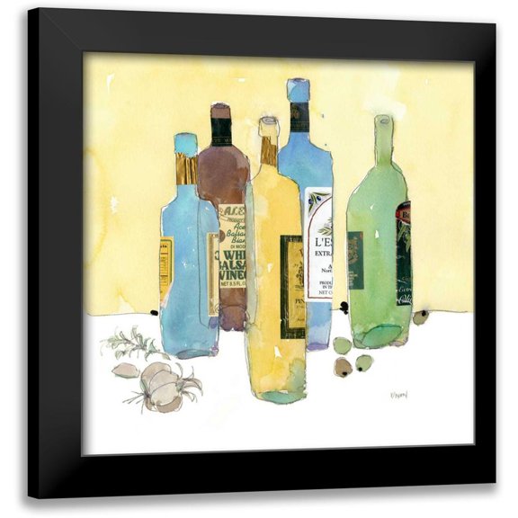 Dixon, Samuel 15x15 Black Modern Framed Museum Art Print Titled - Garlic and Oil I