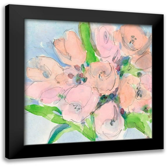 Dixon, Samuel 15x15 Black Modern Framed Museum Art Print Titled - Tulip Bouquet I