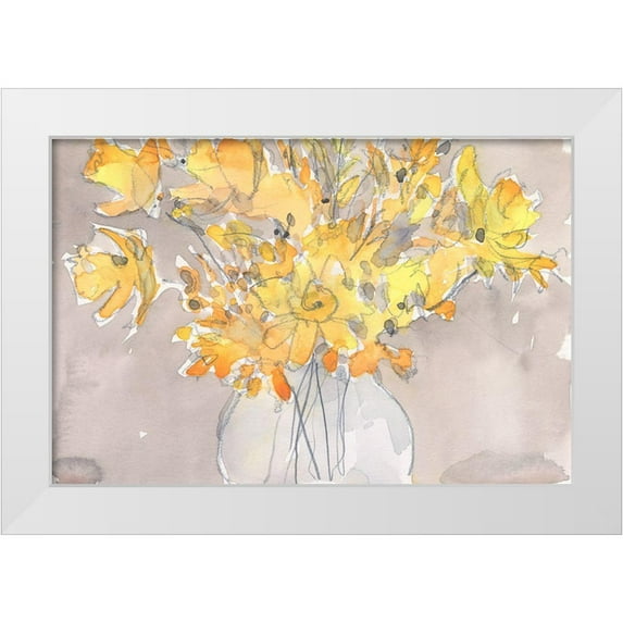 Dixon, Samuel 18x13 White Modern Wood Framed Museum Art Print Titled - Day Dream Bouquet I