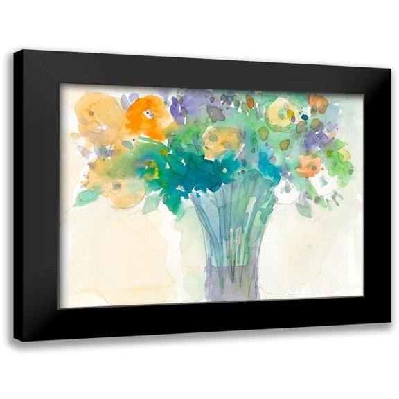 Dixon, Samuel 18x15 Black Modern Framed Museum Art Print Titled - A Splash of Teal II