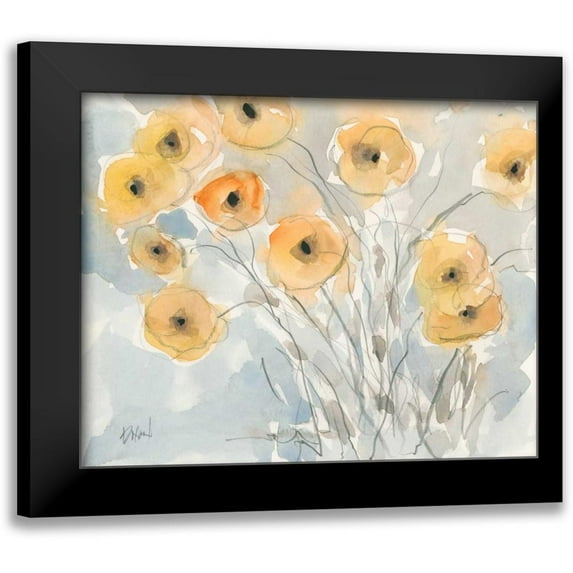 Dixon, Samuel 18x15 Black Modern Framed Museum Art Print Titled - Sunset Poppies II