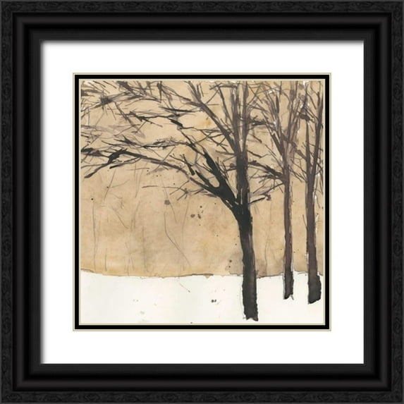 Dixon, Samuel 20x20 Black Ornate Wood Framed with Double Matting Museum Art Print Titled - Forest Sketch II