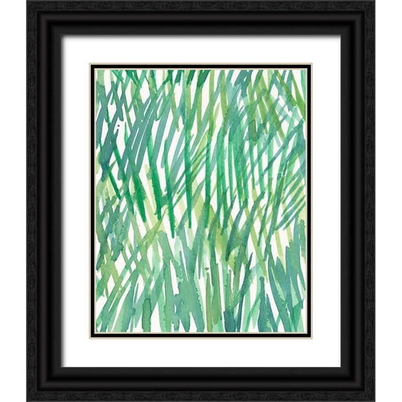 Dixon, Samuel 20x24 Black Ornate Wood Framed with Double Matting Museum Art Print Titled - Just Grass I