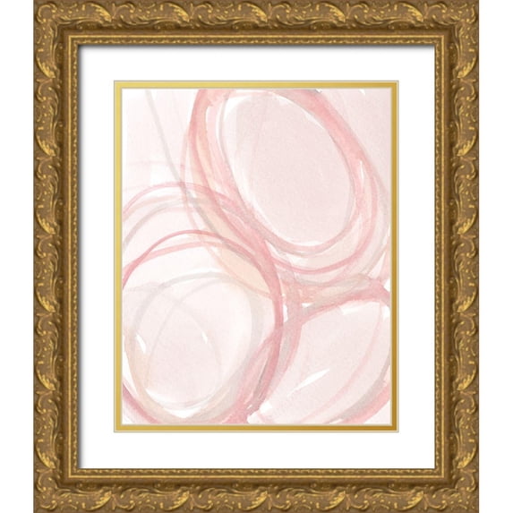 Dixon, Samuel 20x24 Gold Ornate Wood Framed with Double Matting Museum Art Print Titled - The Garden Bubbles II