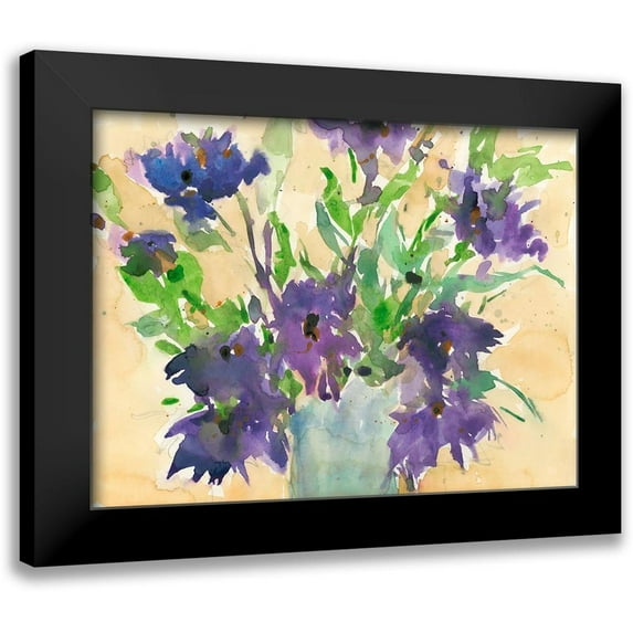 Dixon, Samuel 24x19 Black Modern Framed Museum Art Print Titled - Floral Wild Thing I
