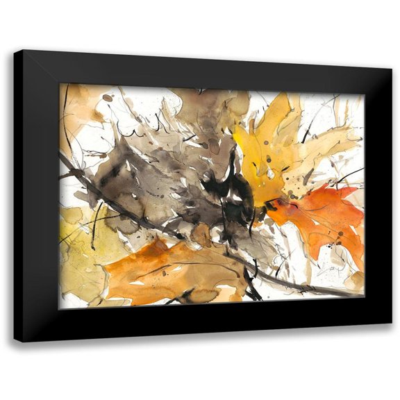 Dixon, Samuel 24x19 Black Modern Framed Museum Art Print Titled - Watercolor Autumn Leaves II
