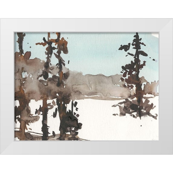 Dixon, Samuel 24x19 White Modern Wood Framed Museum Art Print Titled - Woodland Sketch III