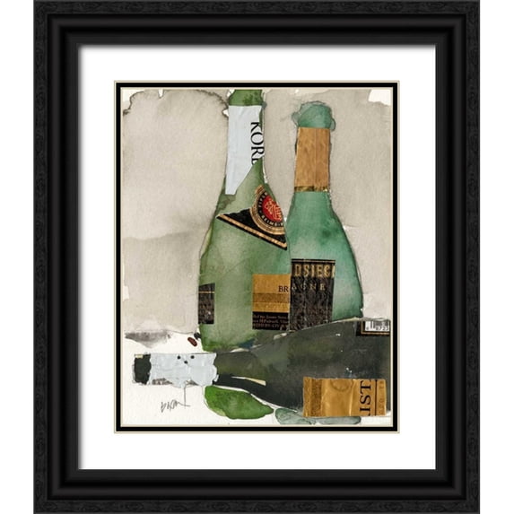 Dixon, Samuel 26x32 Black Ornate Wood Framed with Double Matting Museum Art Print Titled - After the Bubbly II