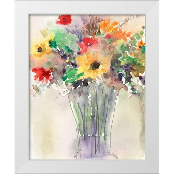 Dixon, Samuel 26x32 White Modern Wood Framed Museum Art Print Titled - Custom Fancy that Bouquet I