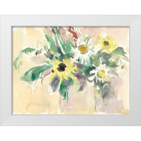 Dixon, Samuel 32x25 White Modern Wood Framed Museum Art Print Titled - Garden Inspiration I