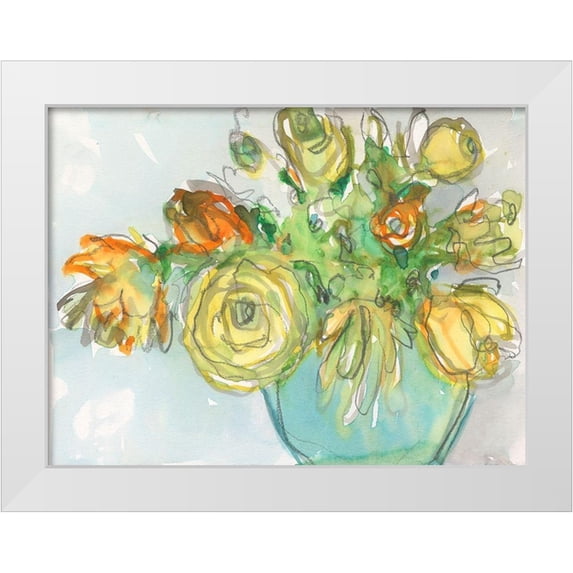 Dixon, Samuel 32x25 White Modern Wood Framed Museum Art Print Titled - Spring Floral Accent I