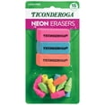 thumbnail image 1 of Ticonderoga Assorted Erasers, Neon Colors, 15 Count, 1 of 6