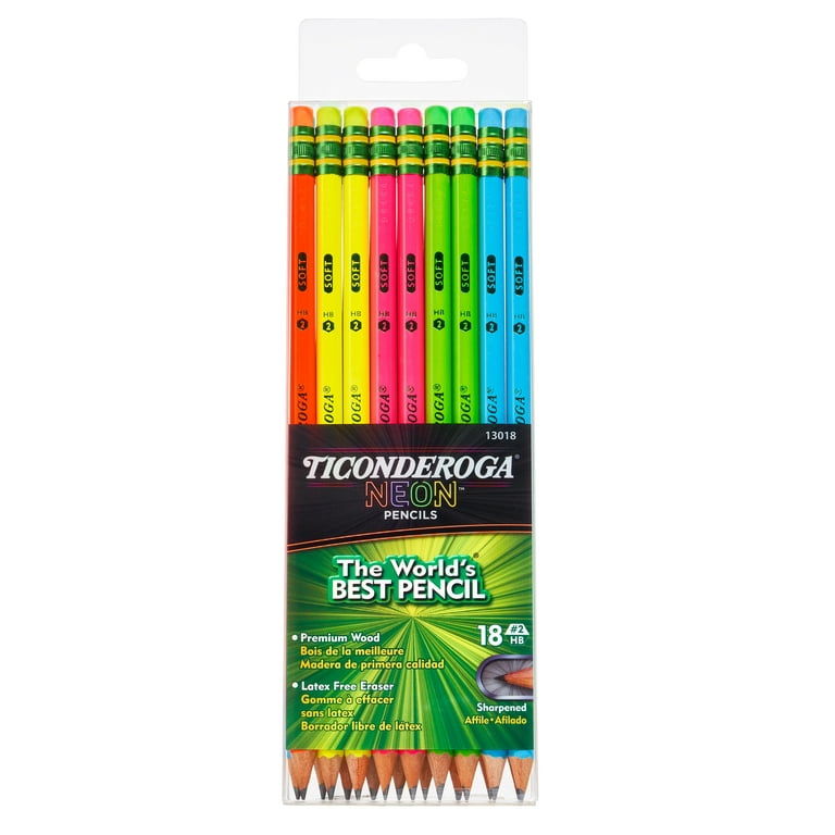 TeachersParadise - Ticonderoga® Pencils, #2 Soft, Neon Stripes