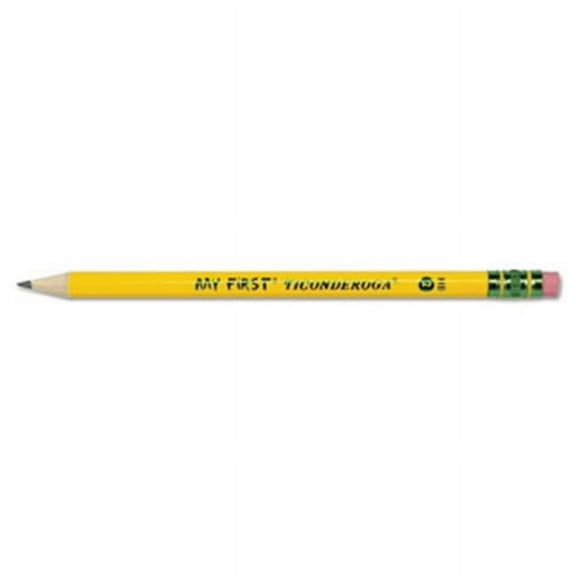 Dixon Ticonderoga Co.  My First Ticonderoga Woodcase Pencil- HB #2- Yellow Barrel- 1 Dozen