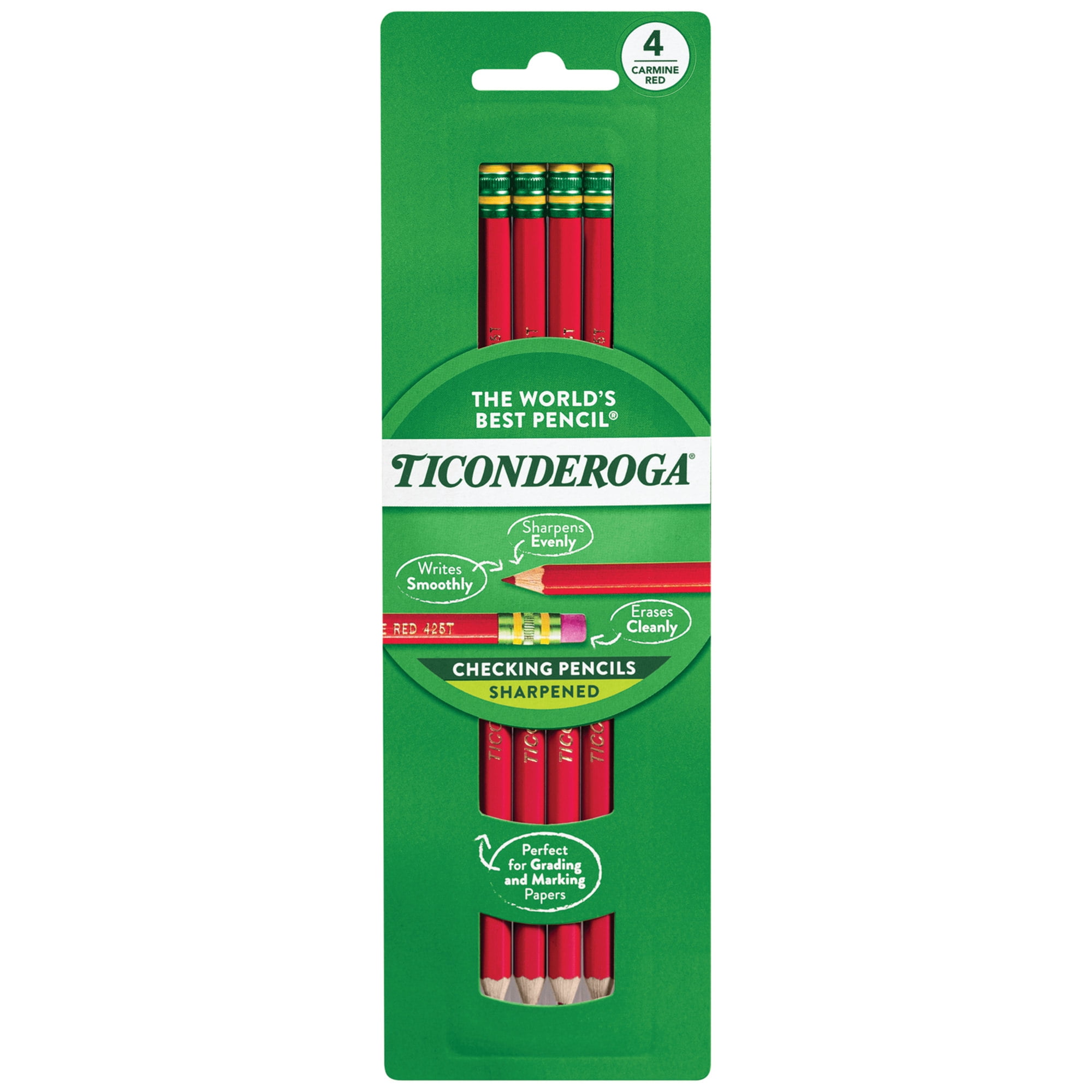 TOMBOW 9922 2H 1ダース チェック柄 グリーン レッド Dixon-Ticonderoga-Eraseable-