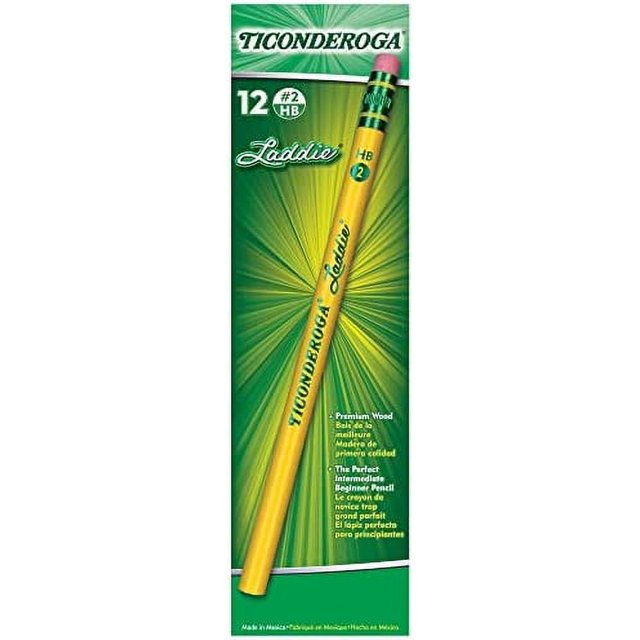 Dixon® Ticonderoga® Laddie Elementary Pencils, With Eraser, Pack Of 12