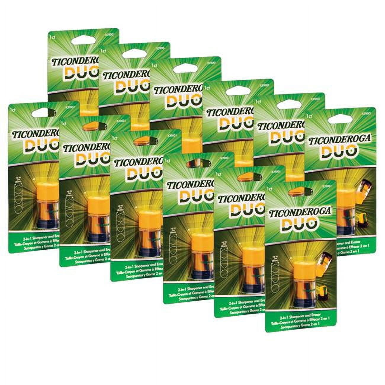 Dixon Ticonderoga  Ticonderoga Duo Sharpener, Yellow & Clear - Pack of 12