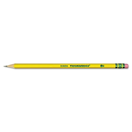 Dixon Ticonderoga Woodcase Pencil, #2 HB, Yellow, 12-Count