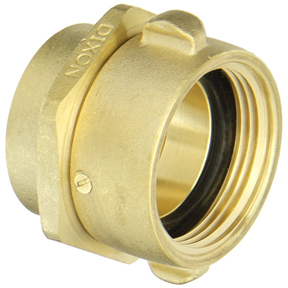 Dixon Valve RSF150F Brass Fire Equipment, Swivel Adapter with Rocker Lug, 1-1/2" NST (NH) Female x 1-1/2" NPT Female CA2