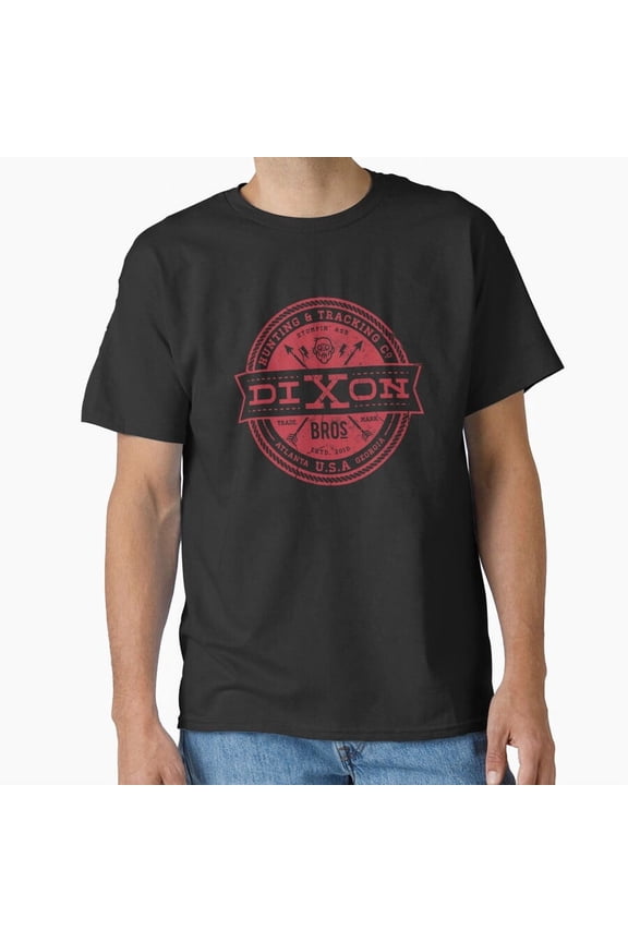 Dixon Vintage Distressed Zombie Hunting Red H34475 Unisex T-Shirt, Up to 5XL Available