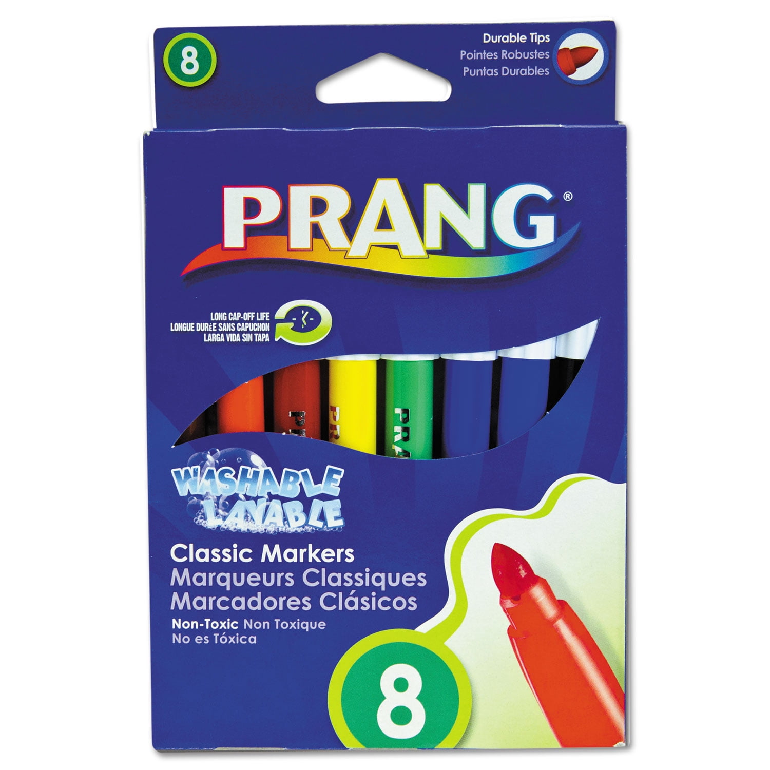 Dixon Washable Markers, Eight Assorted Colors, 8/Set (DIX80680