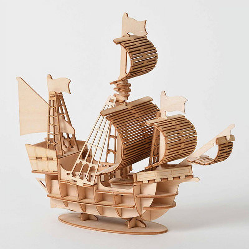 Diy 3d wooden puzzle for Assembly Puzzle Laser Cutting Sailing Ship ...