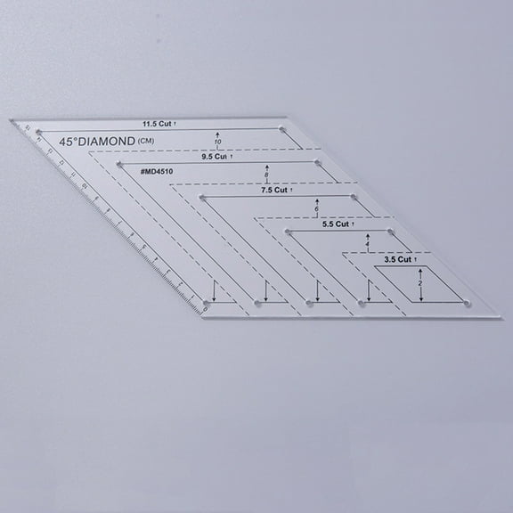 Diy Acrylic Patchwork Ruler, Sewing Ruler, Patchwork Tool, 45 Degree Angle Ruler, 1X Feet Ruler, Multi-color