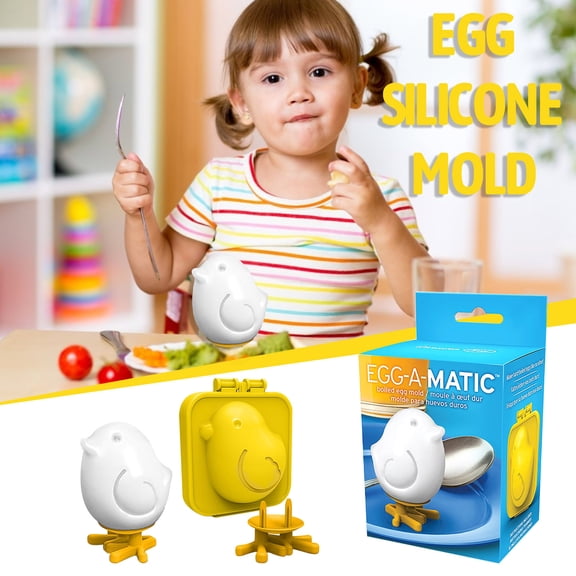 Diy Boiled Egg Mold Cake Pan,Baking Pans,Non Stick Silicone Cartoon Cute Sushi Rice Ball Mold, Diy Bento Cooking Accessories，3.15"×2.76"×2.36",1PC(Yellow)