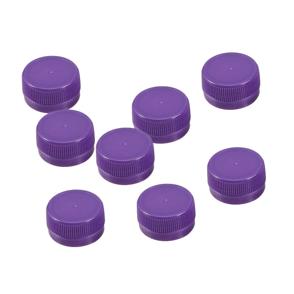 Diy Bottle Cap,100Pcs Plastic Drink Bottle Covers Colorful Spring Water Bottle DIY Caps (Purple)