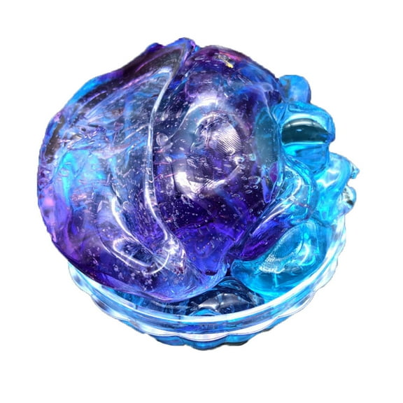 Diy Butter Slime Party Favor For Girls & Boys Goodie Bags Stuffers Slime Toys Color Gradient Crystal Slime, Multi-Color Crystal Slime, Purple And Blue 60Ml Birthday Gifts For Kids,Party Favor For Gir