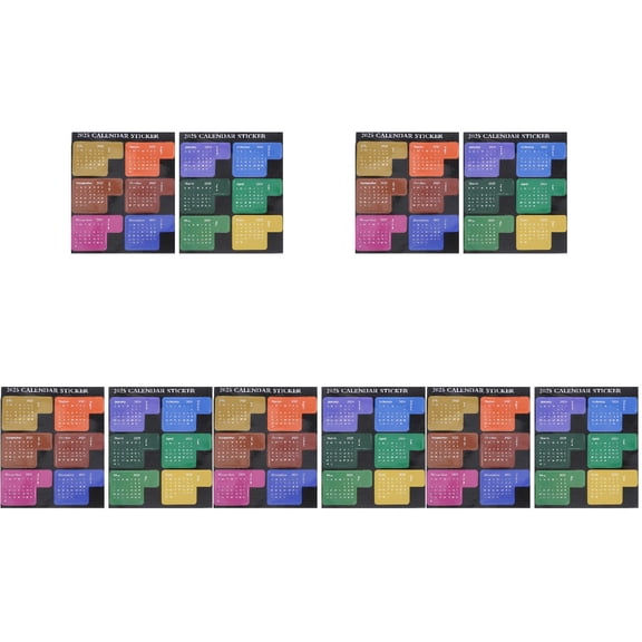 TOYMYTOY Household Planner Stickers 5Sets Multi-Color Copper Paper for Daily Planning