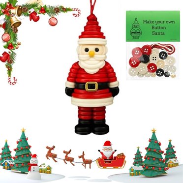 50pcs Mix Christmas Decorative Wooden Buttons 2 Holes Handmade Scrapbooking For