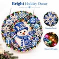 thumbnail image 1 of Diy Christmas Diamond Art Kits For Adults Pearl Diamond Painting Beaded Wreath Hanging Ornament With Led Lights,Christmas Decorations For Holiday Wall Front Door Window Decor(9.84"), 1 of 4
