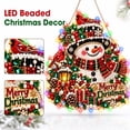 thumbnail image 1 of Diy Christmas Diamond Art Kits For Adults Pearl Diamond Painting Beaded Wreath Hanging Ornament With Led Lights,Christmas Decorations For Holiday Wall Front Door Window Decor(9.84"), 1 of 4