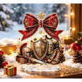thumbnail image 1 of Diy Christmas Diamond Painting Kit, Christmas Decorations,Snowman Pearl Bead Painting With Display Frame, Easy 5D Gem Mosaic Art, Ideal Xmas Home Wall Decoration For New Crafters (Armor Cross), 1 of 7