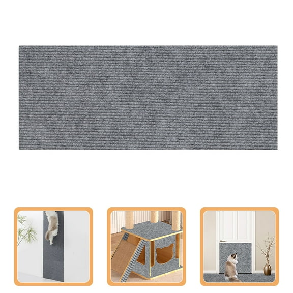 Amosfun Cat Carpet Protector Self Adhesive Polyester Light Grey for Home Use 1Pack