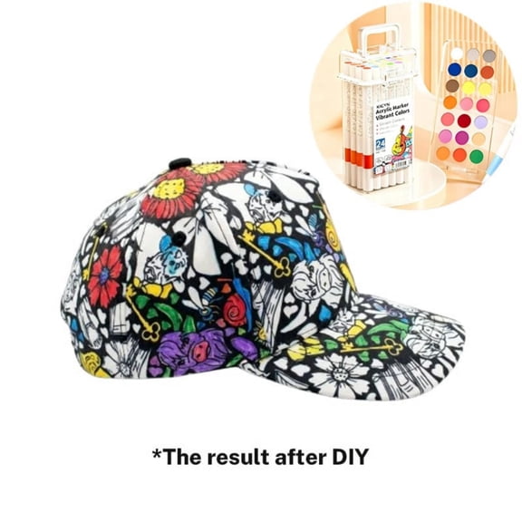 Diy Coloring Hat, Graffiti Blank Reusable Baseball Craft Cap, Fashion Custom Headwear, Creative Casual Cap, Party Diy Accessory for Craft Projects and Party Decoration